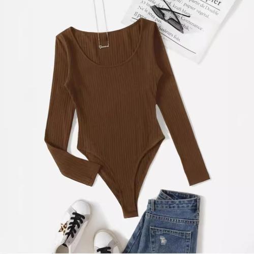 Spandex & Polyester Women Jumpsuit coffee PC