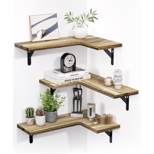Paulownia Shelf Hanging Style & durable Iron Solid Set