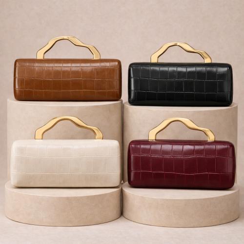 PU Leather hard-surface & Handbag Clutch Bag attached with hanging strap Cotton PC