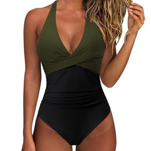 Polyester One-piece Swimsuit backless Spandex PC