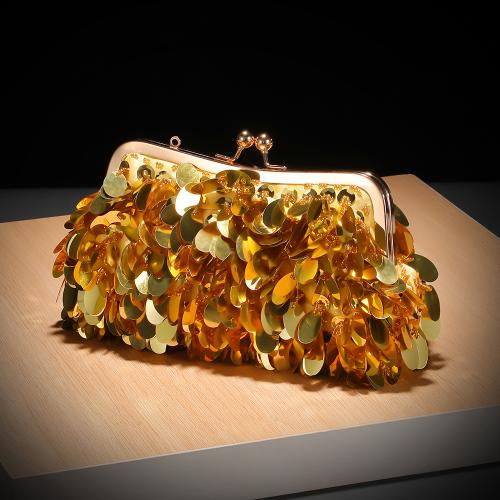 Sequin & Polyester Clutch Bag soft surface PC