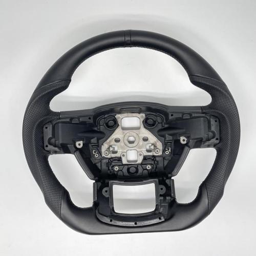 Black Sports Flat Steering Wheel V2 Black Ring for 2015-2020 Ford F150