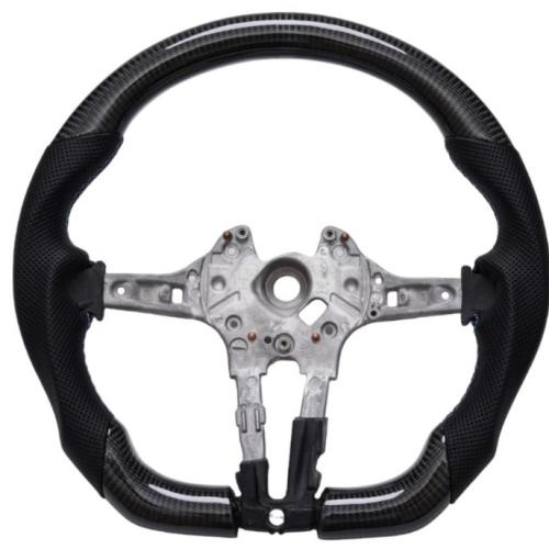 Real carbon fiber Flat Customized Sport Steering Wheel  Fits For BMW F10 528I W/heated