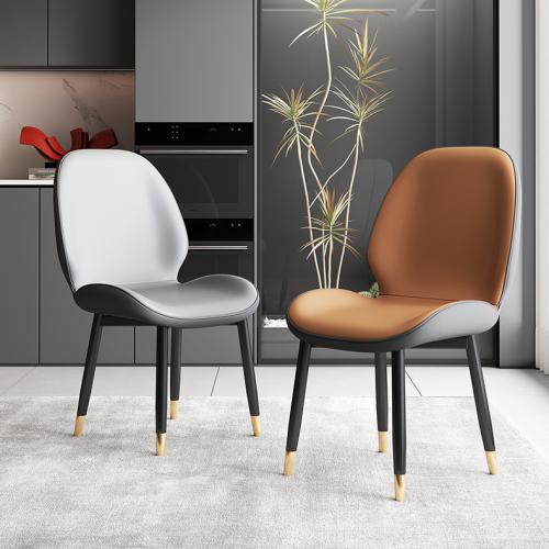 Cloth & Carbon Steel & Sponge & PU Leather Casual House Chair PC