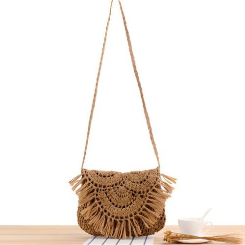 Paper Crossbody Bag soft surface & hollow Polyester Cotton Solid PC