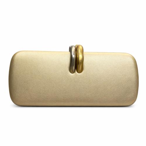 PU Leather hard-surface Clutch Bag attached with hanging strap Cotton Cloth Solid PC