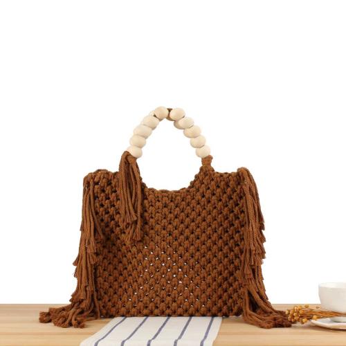 Cotton Cord Handbag soft surface & hollow Unlined Solid PC