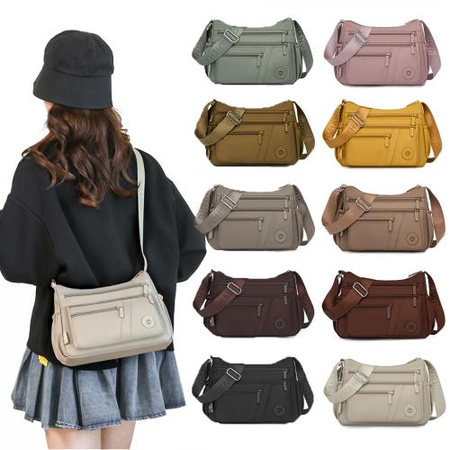 Nylon Crossbody Bag large capacity & soft surface & adjustable Polyester Solid PC