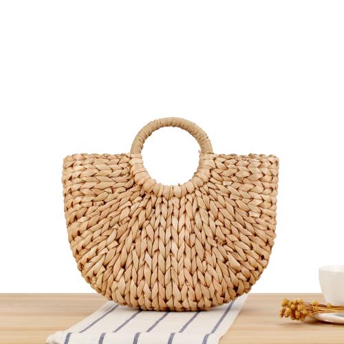 Corn Husk hard-surface Handbag Polyester Cotton Solid brown PC