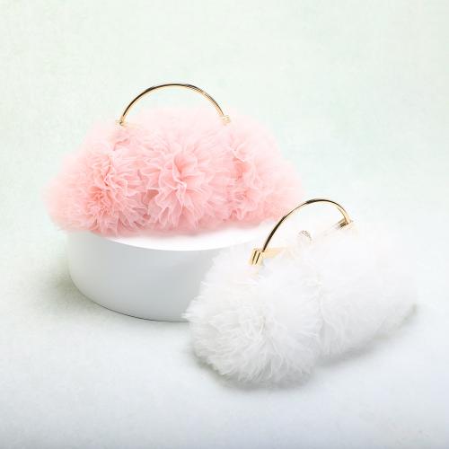 Gauze Handbag soft surface & attached with hanging strap & with rhinestone Polyester Solid PC