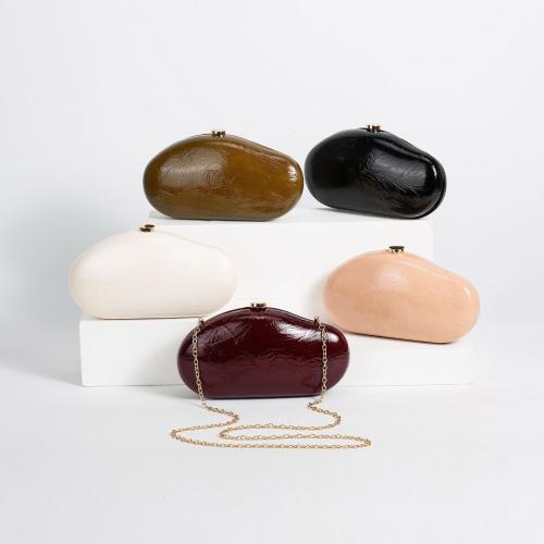 PU Leather hard-surface Clutch Bag attached with hanging strap Cotton Solid PC