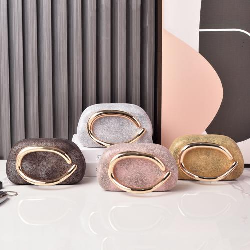 PU Leather hard-surface Clutch Bag attached with hanging strap Polyester PC