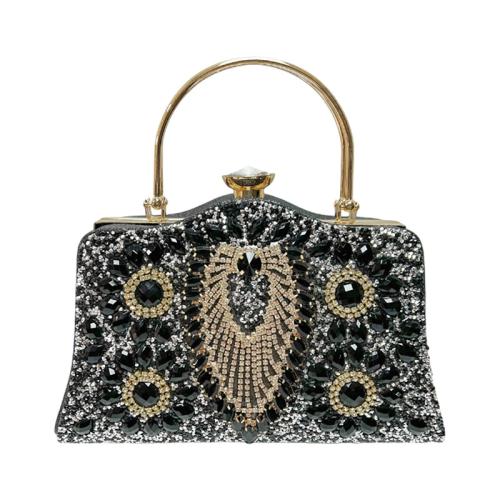 Polyester Handbag attached with hanging strap Rhinestone PC