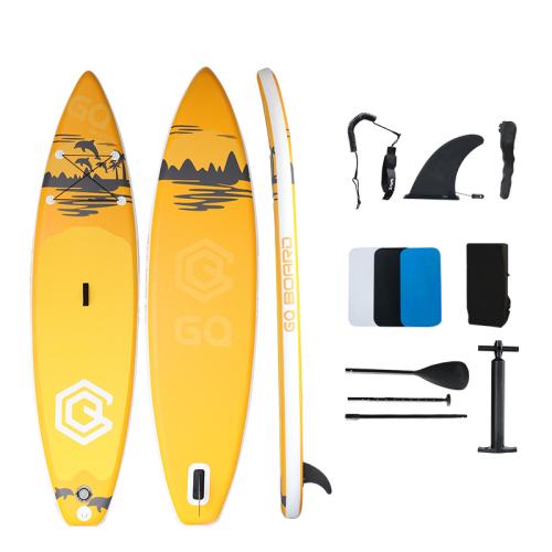Cloth & PVC Inflatable Surfboard hardwearing & unisex printed PC