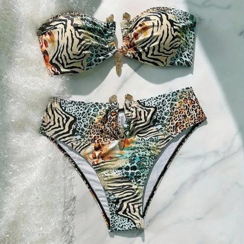 Polyester Bikini & two piece printed multi-colored Set