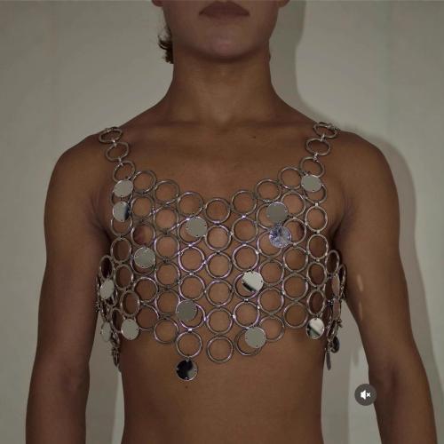 Polypropylene & Sequin Wrap Sexy Strap silver : PC