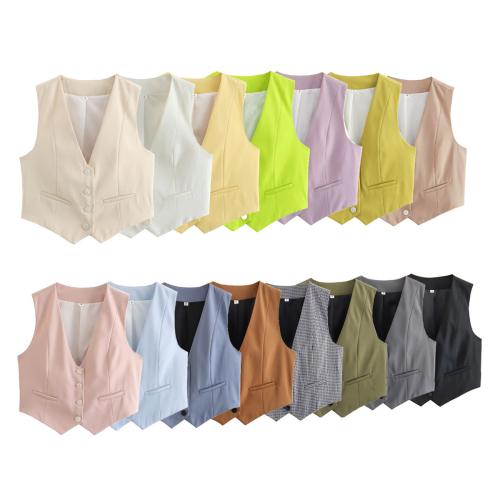 Polyester Women Vest Solid PC
