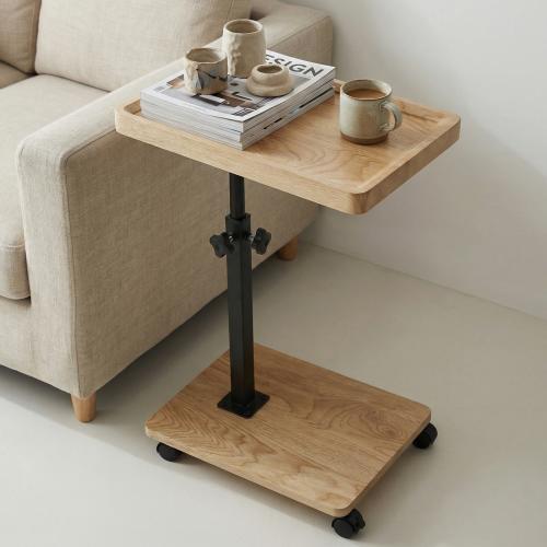 Medium Density Fiberboard adjustable Side Table durable Steel Tube PC