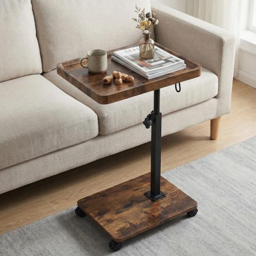 Medium Density Fiberboard foldable Side Table durable Steel Tube PC