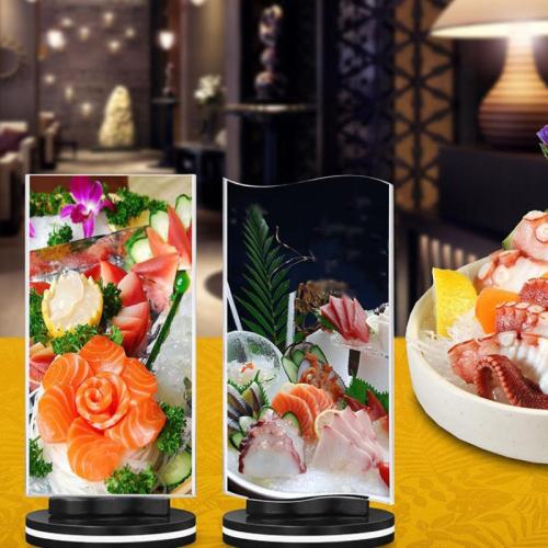 Plastic double sided Sign Holder detachable transparent PC