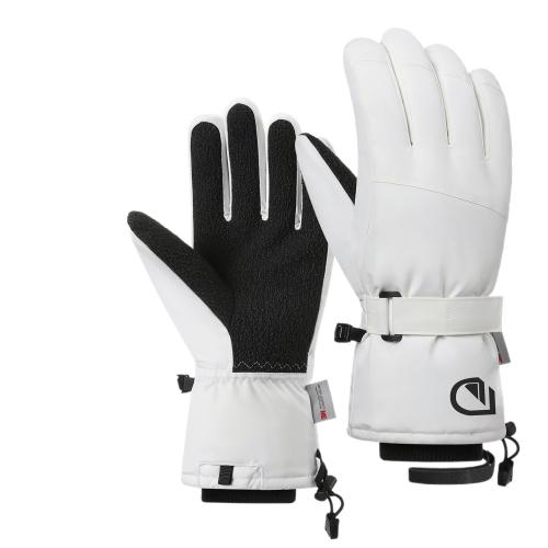 Polyester Waterproof Skiing Gloves can touch screen & hardwearing & fleece & thermal patchwork Set