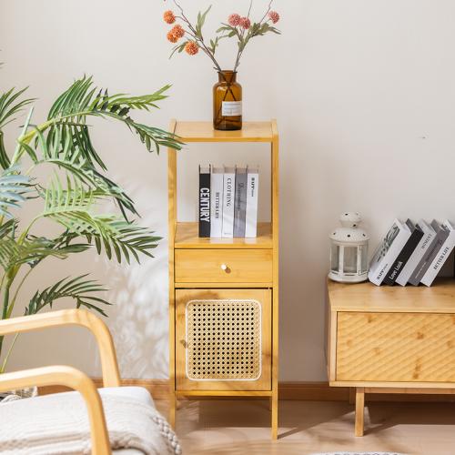 Moso Bamboo Storage Cabinet durable & dustproof Medium Density Fiberboard & Resin patchwork PC