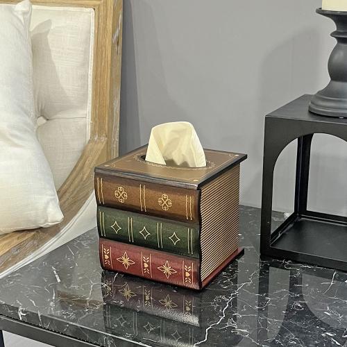 Medium Density Fiberboard Tissue Box multi-colored PC