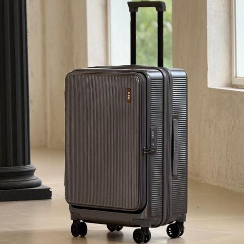 PC-Polycarbonate separating dry and moist Suitcase with password lock & hardwearing & waterproof Polyester PC