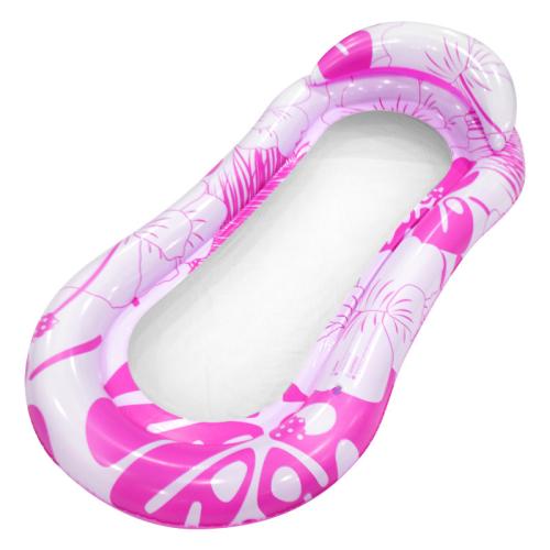 PVC Inflatable & foldable Floating Bed thickening Nylon printed floral PC