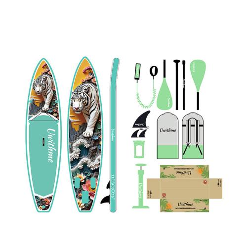 PVC Surfboard hardwearing & anti-skidding & unisex EVA printed animal prints green PC