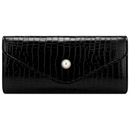 PU Leather Clutch Bag durable & attached with hanging strap crocodile grain PC