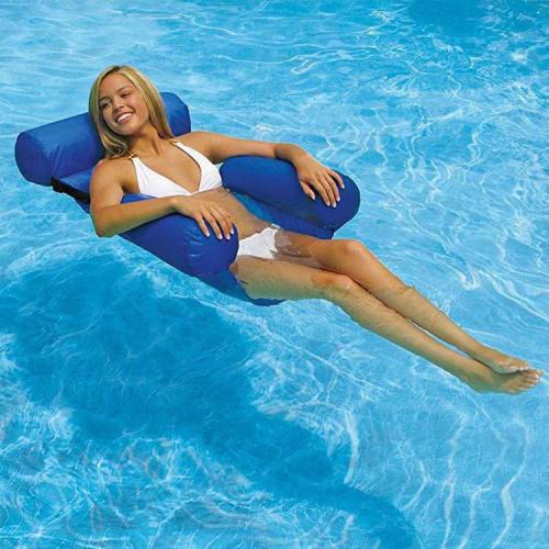 PVC & Polyester Inflatable & foldable Floating Chair portable printed PC