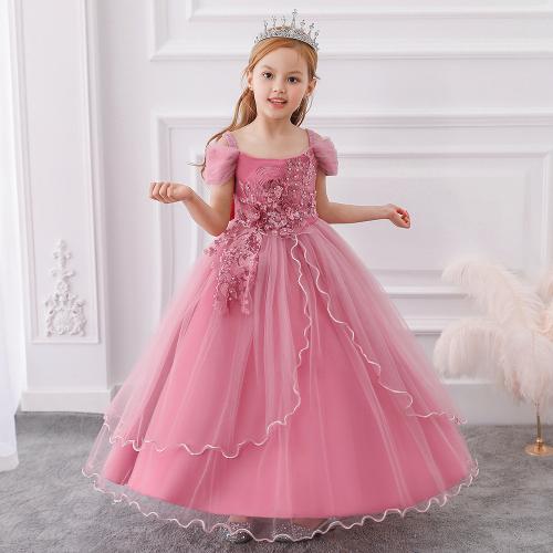 Polyester Princess & Ball Gown Girl One-piece Dress floral PC