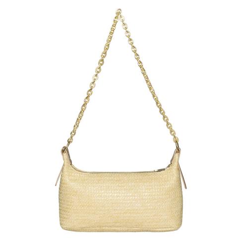 PP Straw Shoulder Bag soft surface Apricot PC