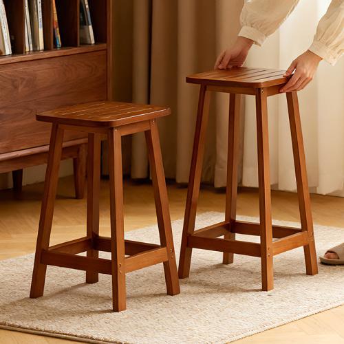 Moso Bamboo Stool durable Solid Dark Brown PC