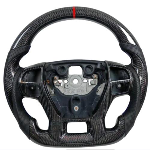 Carbon Fiber black leather Red Stripe Steering Wheel for 2022-2024 Ford Raptor
