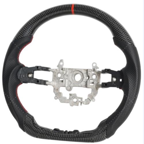 For Honda 11th Civic Carbon Fiber Perforated Leather Steering Wheel 2022-2025