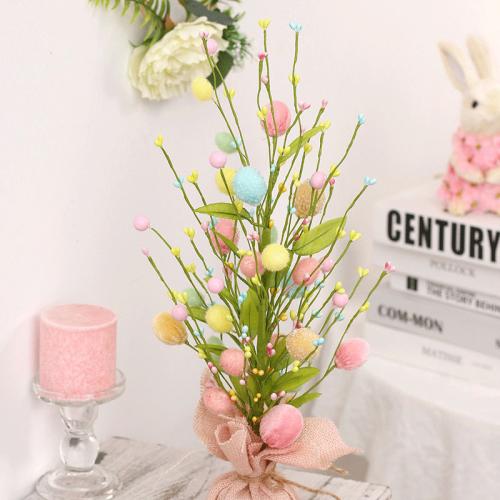 Cloth & Plastic Easter Design Artificial Flower multi-colored PC