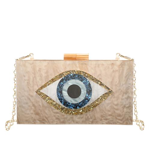 Acryl Clutch Tas Katoenen doek Ogen meer kleuren naar keuze stuk