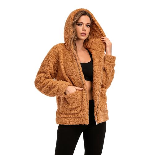 Spandex & Polyester With Siamese Cap & Plus Size Women Coat & thermal & breathable Solid PC