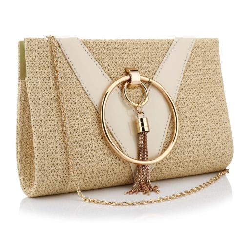 わら & PUレザー & 亜鉛合金 ハンドバッグ 選択のためのより多くの色 一つ