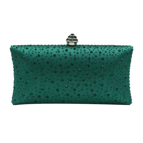 Zinc Alloy Clutch Bag with rhinestone PU Leather Solid PC