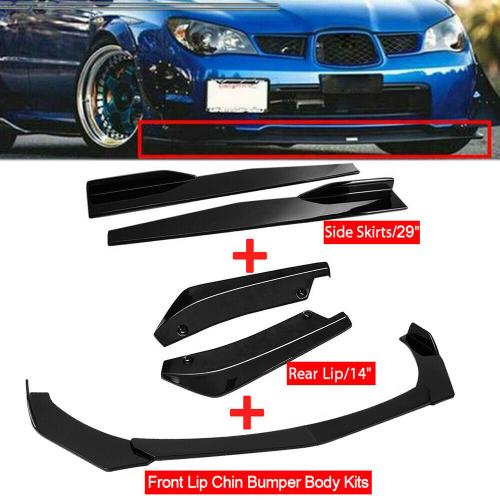 Polypropylene-PP & Plastic Front Bumper Lip durable Solid black Set