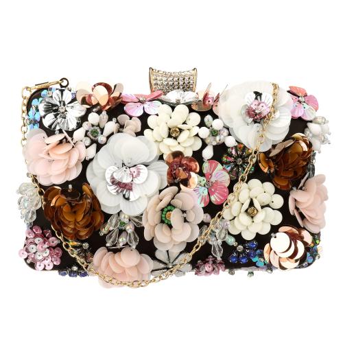Polyester Clutch Tas Bloemen meer kleuren naar keuze stuk