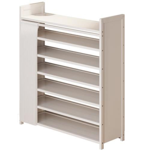 Moso Bamboo Bastidor de zapatos de almacenamiento, blanco y verde,  trozo