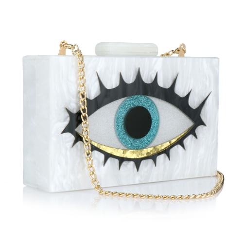 Acryl Clutch Bag, Augen, mehr Farben zur Auswahl, Stück