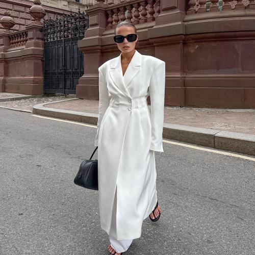 混合ファブリック 女性トレンチコート 単色 選択のためのより多くの色 一つ