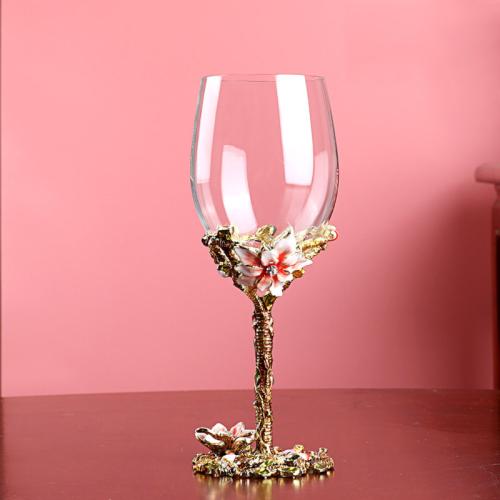 Vaso de cristal Copa de vino, forma de la flor,  trozo