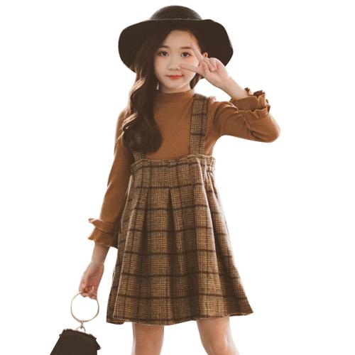 Cotone Dětská sada oblečení podvazková sukně & Top Kostkované più colori per la scelta kus