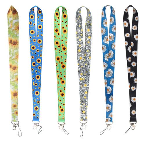 Polyester Ribbon Lanyard floral PC